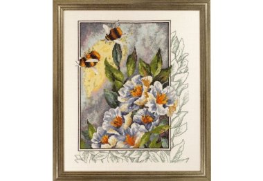  70-4181 Пчелки в цветах. Набор для вышивания крестом PERMIN