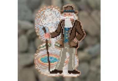 вышивка гладью MH201831 Йеллоустонский Санта. Набор для вышивки в смешанной технике Mill Hill
