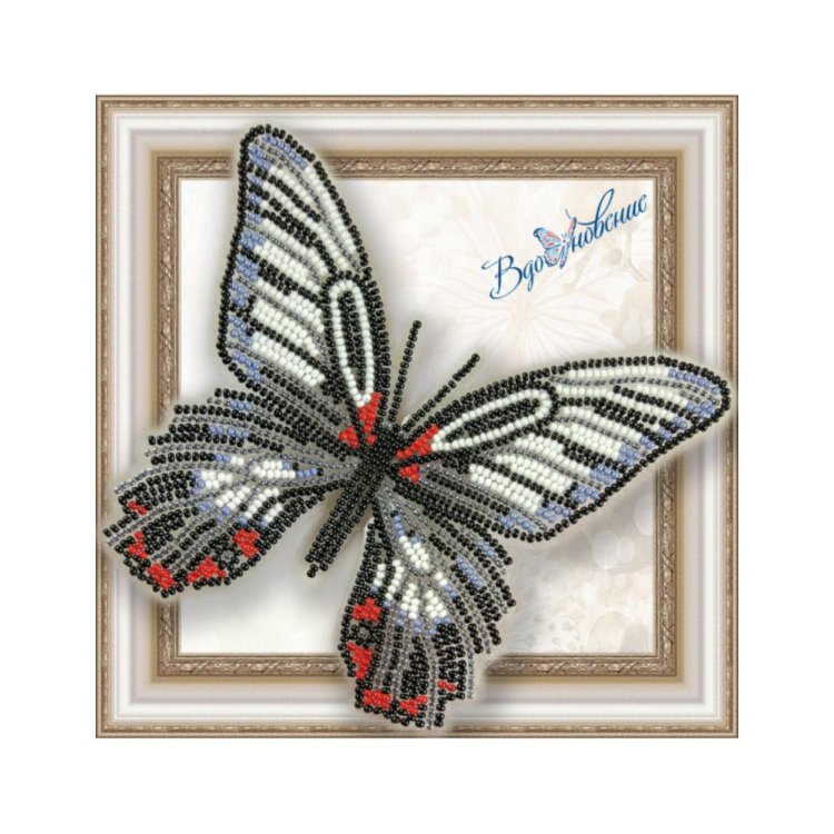 BGP-022 3D Бабочка Парусник Румянцева. Набор для вышивки бисером ТМ Вдохновение - 1