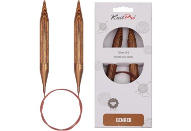 спицы для вязания 31100 Спицы круговые Ginger KnitPro, 80 см, 15.00 мм