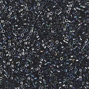 DBS-1 Бисер Miyuki Delica Beads 15/0 (металлизированный, гематитовый) - 1