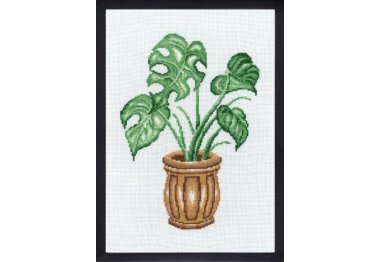 92-7447 Монстера (Монстера. Набор для вышивания крестом PERMIN 92-7447 Монстера (Монстера. Набор для вышивания крестом PERMIN