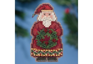 вышивка гладью MH181636 Старый Санта. Набор для вышивки в смешанной технике Mill Hill