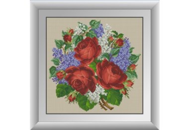  30633 Розы с лилиями. Набор для рисования камнями