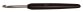 Гачок алюмінієвий з чорною ручкою (срібний наконечник) KnitPro - 1
