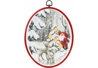  92-8640 Ельф у лісі (Elf in forest. Набір для вишивання хрестом PERMIN