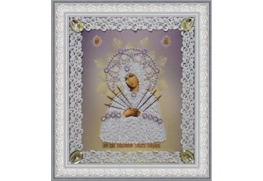  Набір для вишивки бісером Ікона Божої Матері Семистрільна ажур Р-373 ТМ Картини бісером