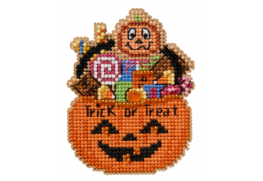 вишивка гладдю MH182526 Відерце з цукерками. Набір для вишивки в змішаній техниці Mill Hill