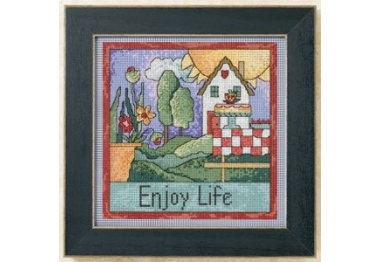 вышивка гладью ST151102 Наслаждайся жизнью. Набор для вышивки в смешанной технике Mill Hill