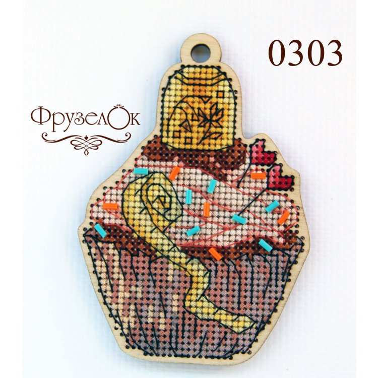 0303 Наперсток. Набір для вишивки хрестиком Фрузелок - 1