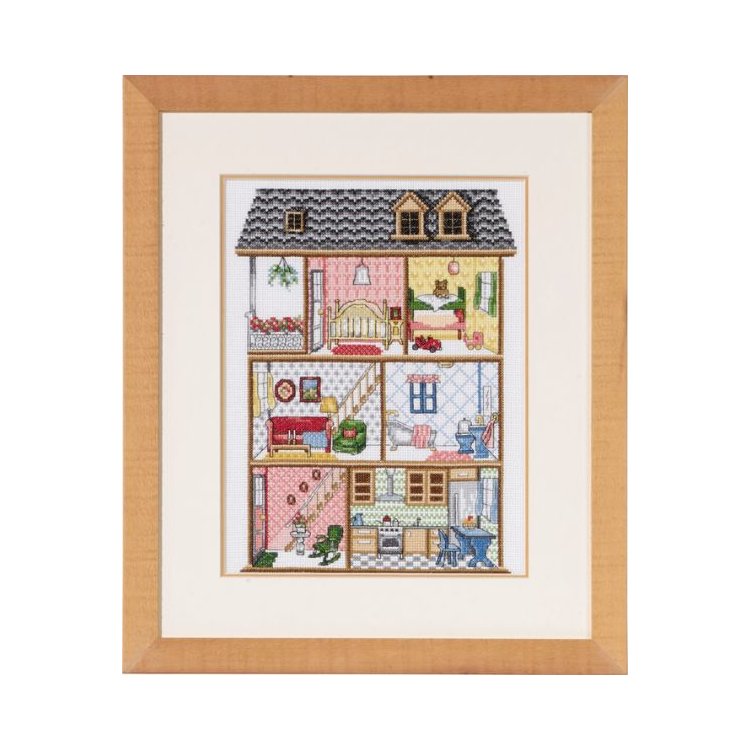 92-7434 Будиночок для ляльок. Набір для вишивання хрестом PERMIN - 1 92-7434 Будиночок для ляльок. Набір для вишивання хрестом PERMIN - 1