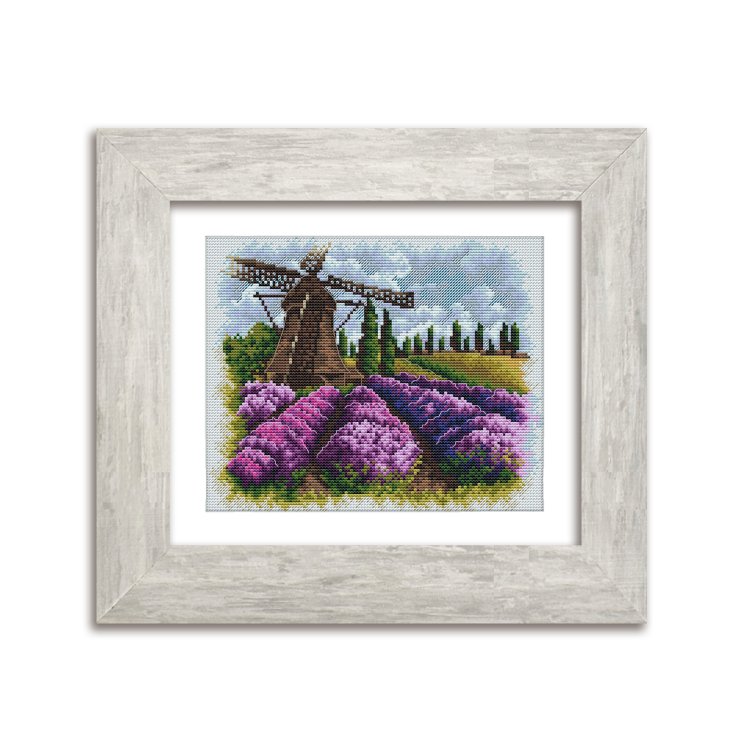 N058 Поля лаванди. Прованс. Набір для вишивки хрестом Кольорова - 1