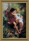 №481 По мотивам западноевропейской живописи Влюбленные на качели Набор для вышивания крестом - 1