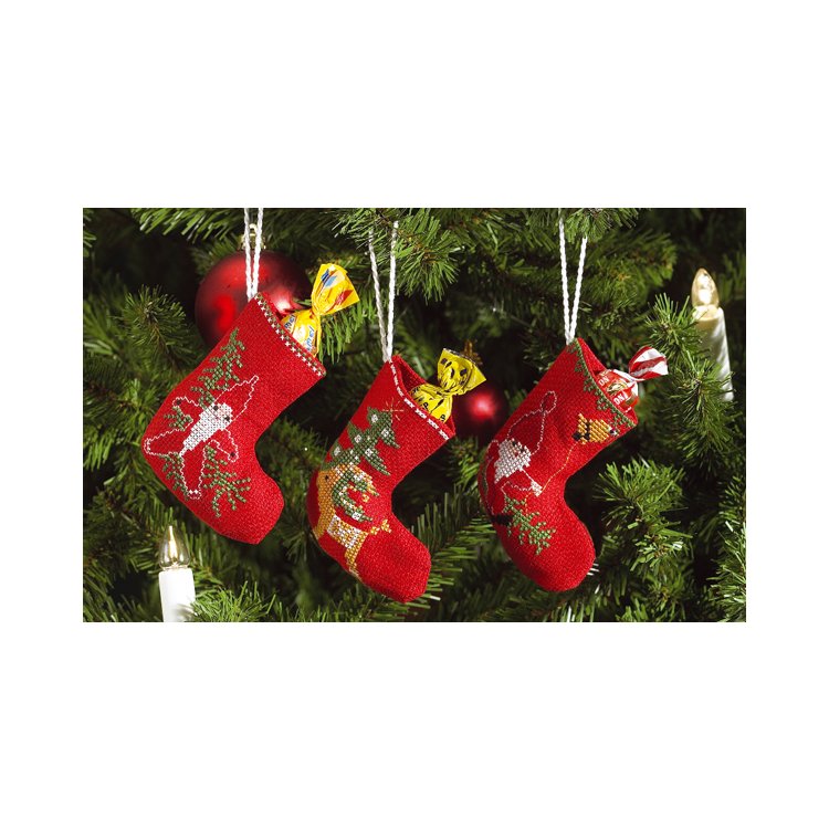 01-4214 Різдвяний декор. Набір для вишивання хрестом PERMIN - 1 01-4214 Різдвяний декор. Набір для вишивання хрестом PERMIN - 1