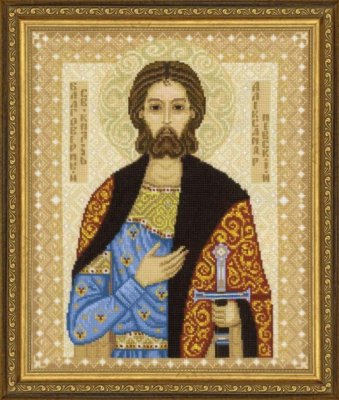 1424 Св. князь Александр Невский. Набор для вышивки крестом Риолис - 1