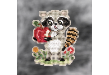вышивка гладью MH182122 Роузи Енот. Набор для вышивки в смешанной технике Mill Hill
