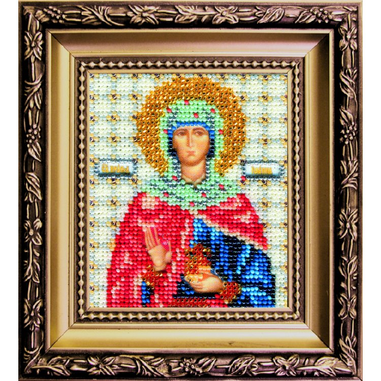 Б-1122 Икона святая праведная Иоанна (Жанна, Яна) Набор для вышивки бисером - 1