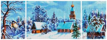 44-3737-НЗТ Зимняя сказка (триптих). Набор Для вышивки бисером ТМ Токарева А. - 1