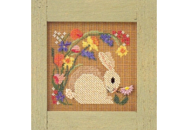 вышивка гладью MHCB124 Цветущий зайчик. Набор для вышивки в смешанной технике Mill Hill