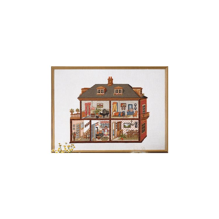 70-4149 Домик для кукол. Набор для вышивания крестом PERMIN - 1