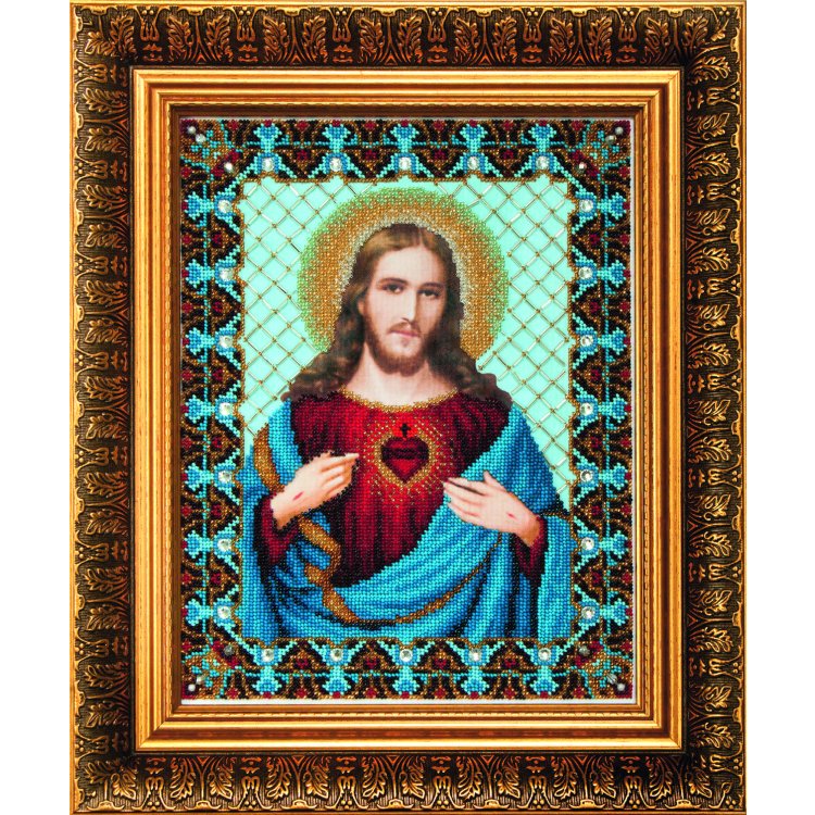 Б-1231 Пресвятое Сердце Иисуса Набор для вышивки бисером - 1