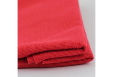  Ткань для вышивания ТПК-190-1 3/30 Оникс (домотканое полотно №30), красный, 48% хлопок,52% п/э, ширина 1,5м