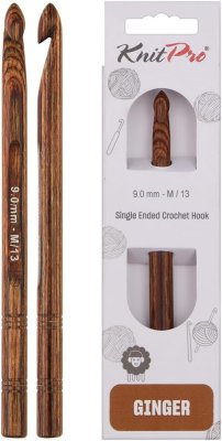 31251 Крючок односторонній Ginger KnitPro, 9.00 мм - 1 31251 Крючок односторонній Ginger KnitPro, 9.00 мм - 1