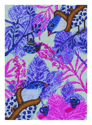 Набор для вышивки крестом Гостеприимство. Индиго Ksenya project 10-007L - 1