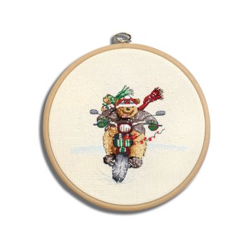 N044 Шалений ведмідь. Набір для вишивки хрестом Кольорова - 1