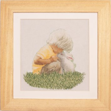 590A Boy with Rabbit Aida. Набор для вышивки крестом Thea Gouverneur - 1