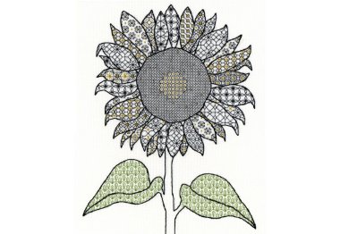  XBW1 Набор для вышивания крестом Blackwork Sunflower "Подсолнух" Bothy Threads