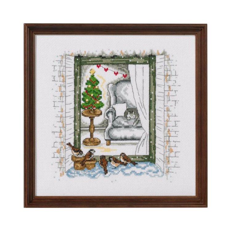 92-9178 Зимове вікно (Winter window. Набір для вишивання хрестом PERMIN - 1