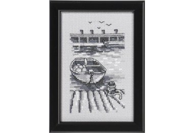 13-8377 Човен (Boat. Набір для вишивання хрестом PERMIN 13-8377 Човен (Boat. Набір для вишивання хрестом PERMIN