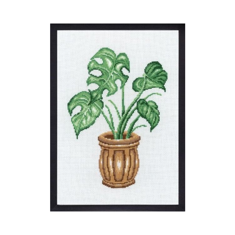 92-7447 Монстера (Monstera. Набір для вишивання хрестом PERMIN - 1