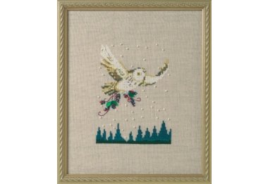  NC275 Winter Owl//Зимняя сова. Схема для вышивки крестиком на бумаге Nora Corbett