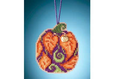 вишивка гладдю MH162021 Осінній гарбуз. Набір для вишивки в змішаній техниці Mill Hill