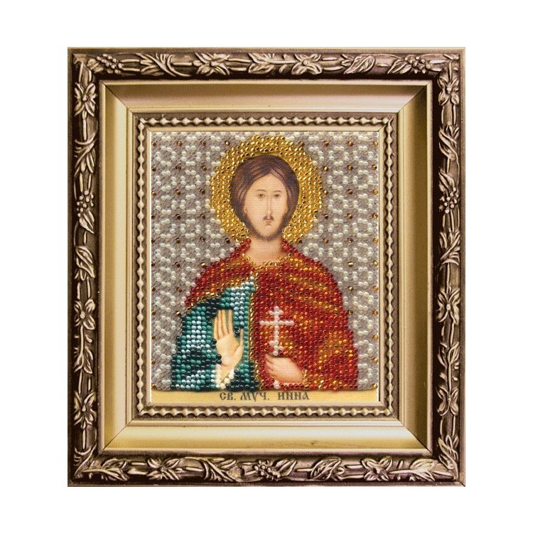 Б-1197 Икона святой мученик Инна Набор для вышивки бисером - 1