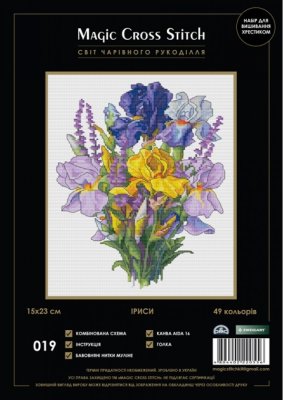 019 Іриси. Набір для вишивки хрестиком Magic Cross Stitch - 1