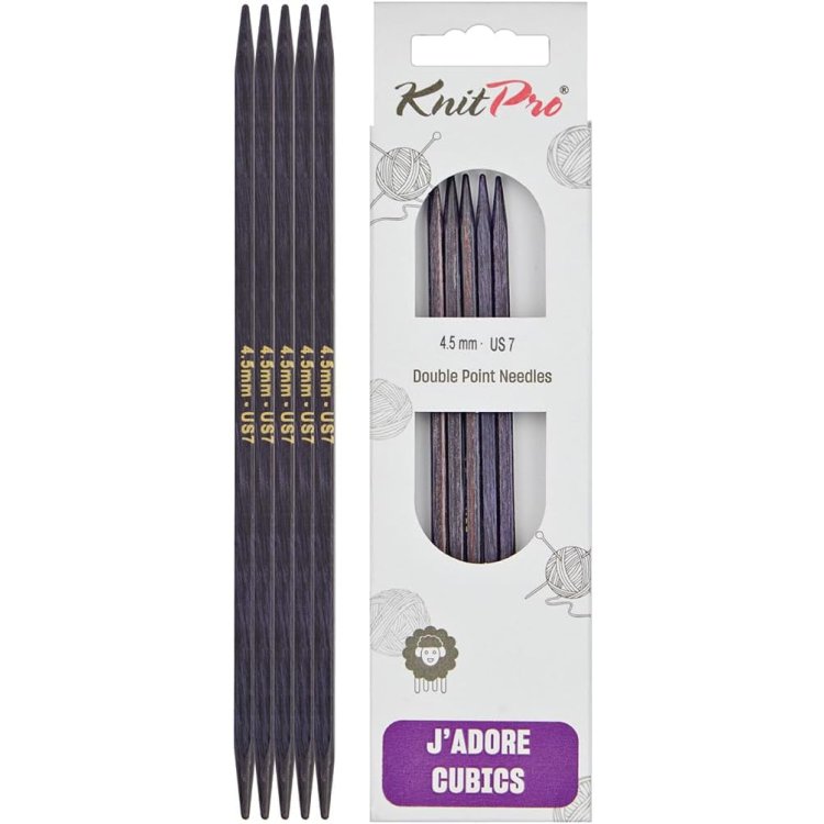 19024 Спицы носочные 4,50 мм J'adore Cubics KnitPro 20 см - 1