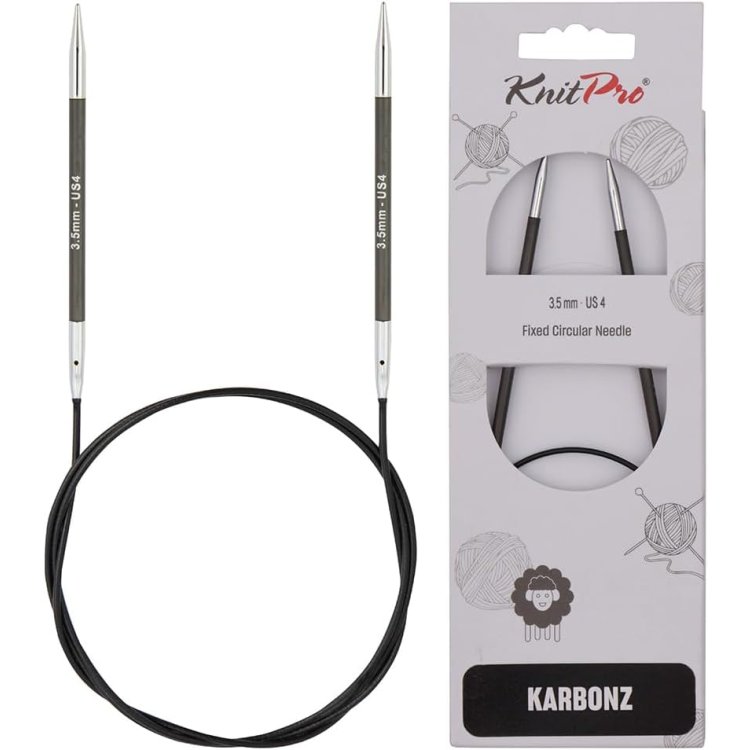 41166 Спиці кругові Karbonz KnitPro 60 см 3.50 мм - 1 41166 Спиці кругові Karbonz KnitPro 60 см 3.50 мм - 1