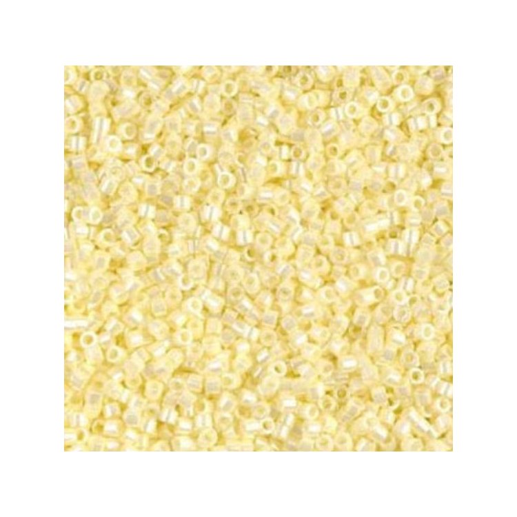 DB-1531-1 Бісер Miyuki Delica Beads 11/0 (перлиновий жовтий блідий іскристий) - 1
