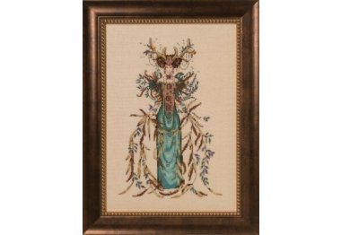  MD164 Cathedral Woods Goddess//Богиня леса. Схема для вышивки крестом на бумаге Mirabilia Designs