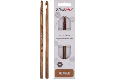 31247 Крючок односторонній Ginger KnitPro, 6.00 мм 31247 Крючок односторонній Ginger KnitPro, 6.00 мм