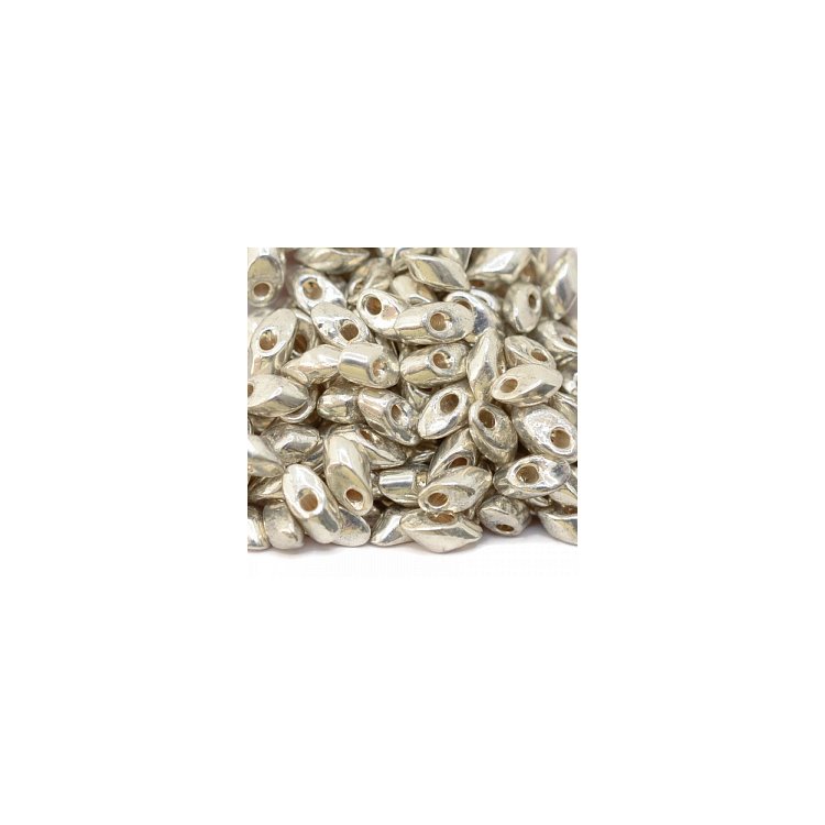 LMA-4201 Бісер Miyuki Long Magatama Beads 4х7 мм (металізований срібний) - 1