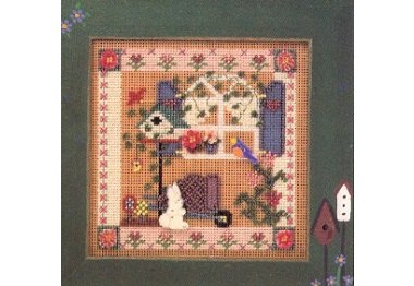 вышивка гладью MHCB100 Садовые друзья. Набор для вышивки в смешанной технике Mill Hill