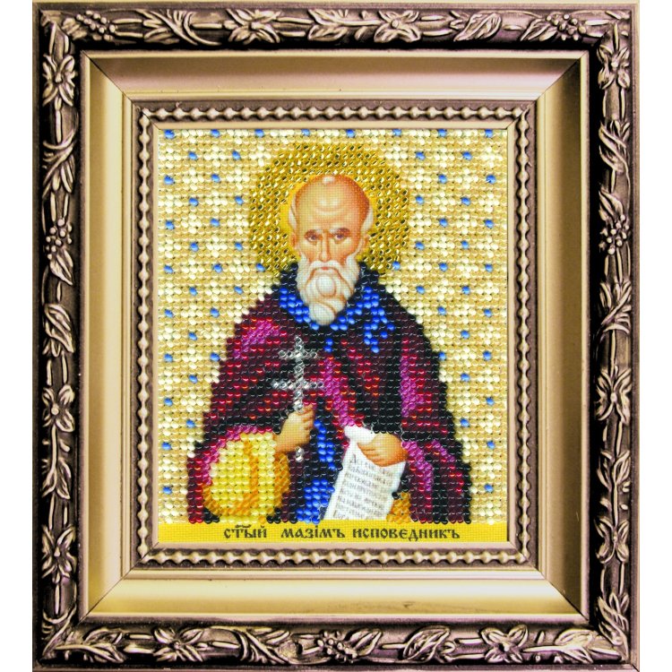 Б-1210 Икона святой Максим Исповедник Набор для вышивки бисером - 1