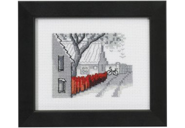  14-0139 Красный забор. Набор для вышивания крестом PERMIN