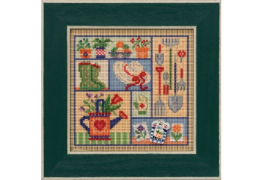 вышивка гладью MH142113 Садовый сэмплер. Набор для вышивки в смешанной технике Mill Hill