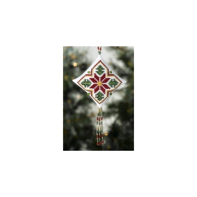 MH228305 Пуансеттия. Набор для вышивки в смешанной технике Mill Hill - 1