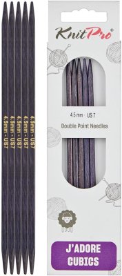 19024 Спицы носочные 4,50 мм J'adore Cubics KnitPro 20 см - 1